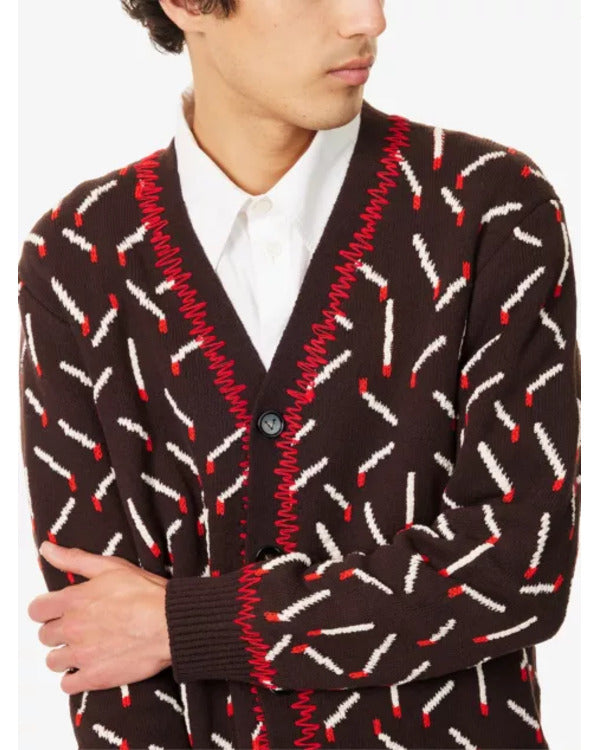 The Tonight Show 2025 Michael B. Jordan Matches Print Cardigan