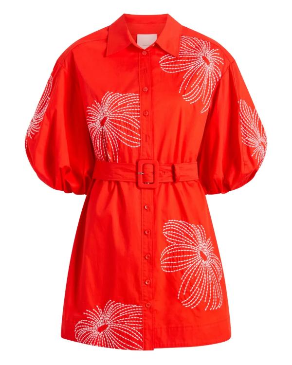 The View 2025 Alyssa Farah Griffin Red Floral Mini Dress