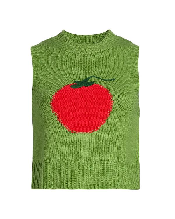 The View 2025 Sara Haines Green Tomato Sweater Vest