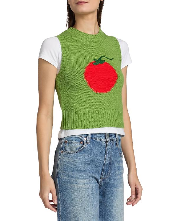 The View 2025 Sara Haines Green Tomato Sweater Vest