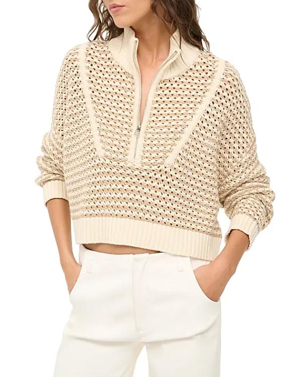 The View 2025 Sara Haines Ivory Stripe Cropped Sweater