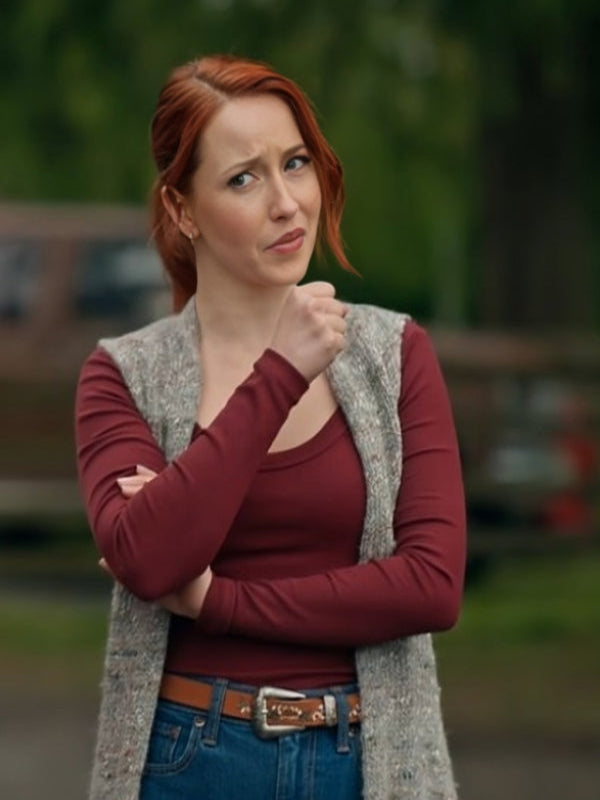 The Wish Swap 2025 Emily Tennant Long Grey Vest