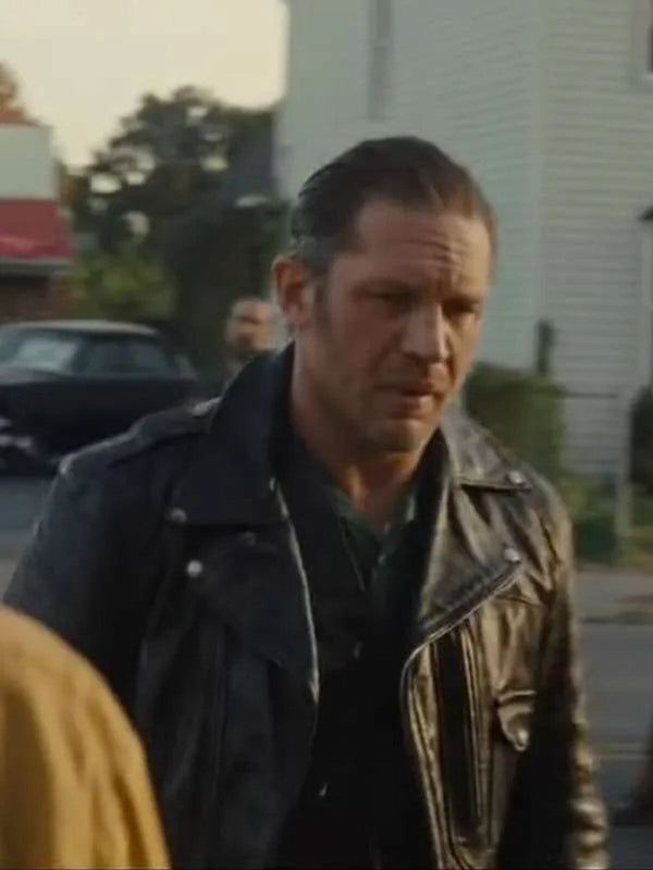 Tom Hardy The Bike riders 2023 Black Leather Jacket