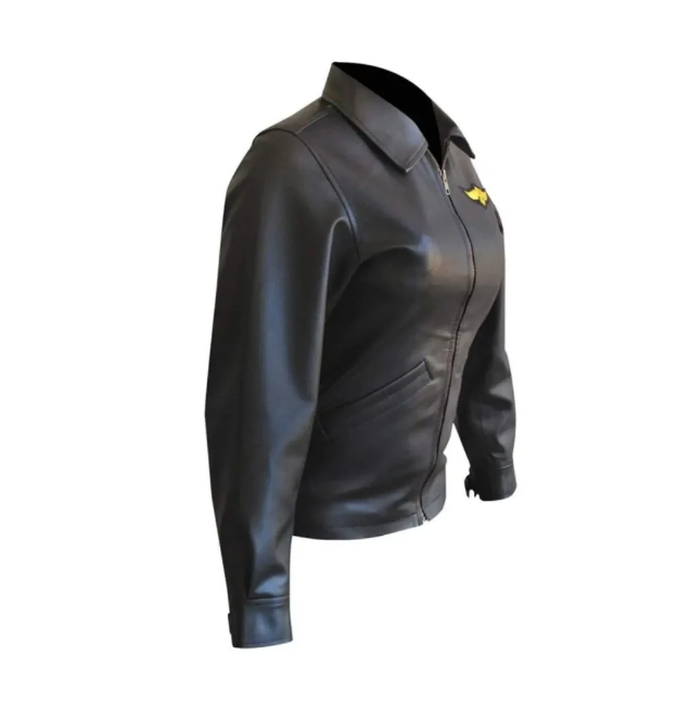 Top Gun Kelly McGillis Bomber Leather Jacket - RECREATED EDITION