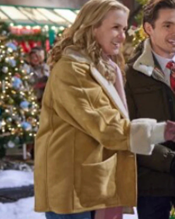 A Carol For Two Ginna Claire Mason Brown Shearling Jacket
