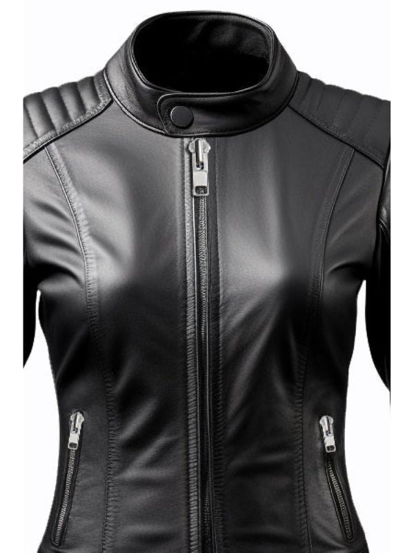 Women Ava Stylish Black Leather Jacket