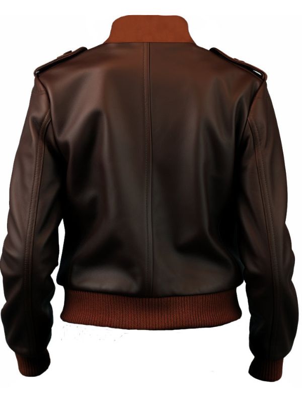 Women Aviators' Leather Bomber Jacket