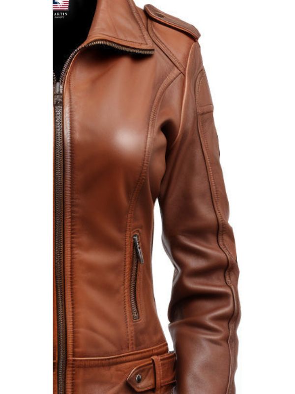 Women Brown Leather Jacket - Women Leather Jackets