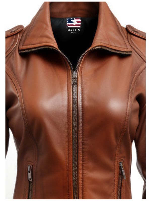 Women Brown Leather Jacket - Women Leather Jackets