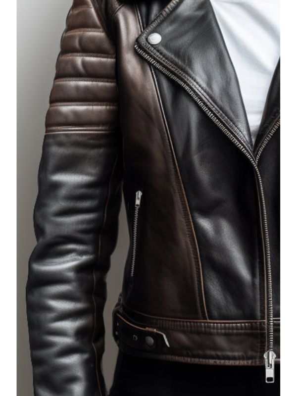 Women Classy Designer Brown Leather Jacket (Dual Color)