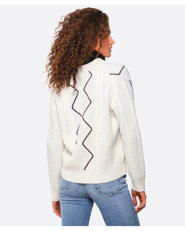 The Today Show 2025 Tina Fey Ivory Cable Knit Cardigan