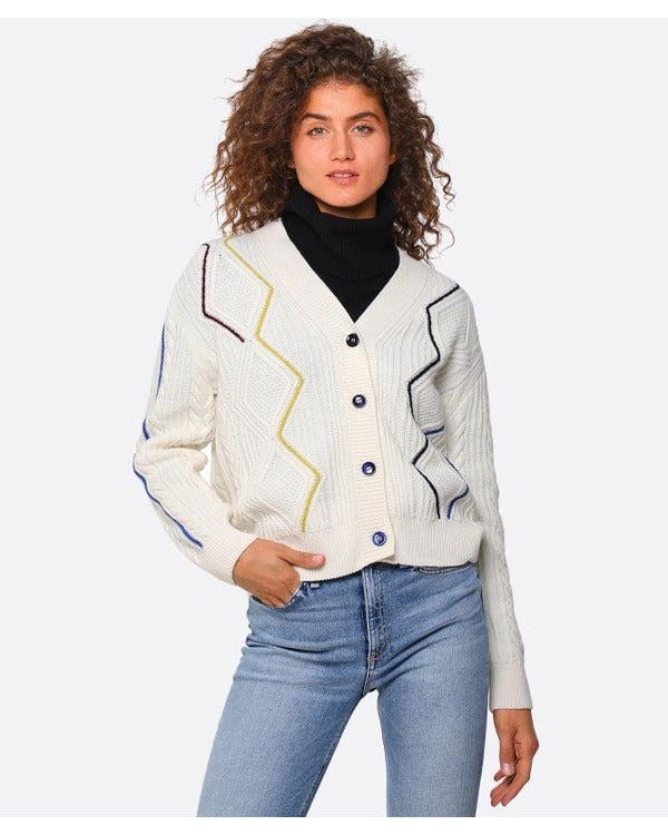 The Today Show 2025 Tina Fey Ivory Cable Knit Cardigan