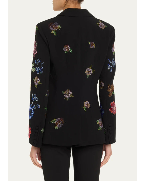 The View 2025 Joy Behar Black Floral Embellished Blazer