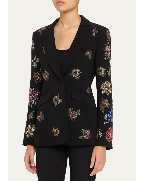 The View 2025 Joy Behar Black Floral Embellished Blazer