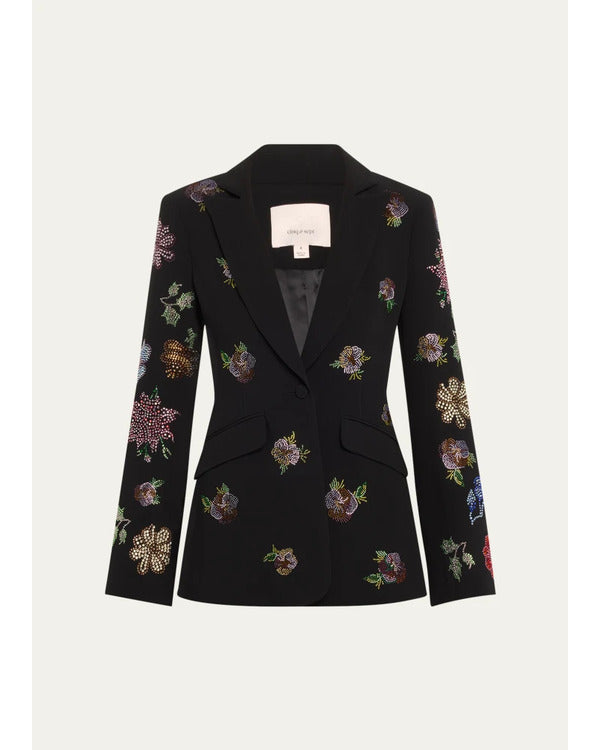 The View 2025 Joy Behar Black Floral Embellished Blazer