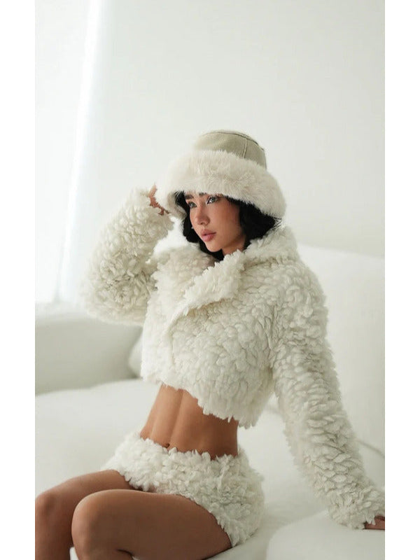 WWE Smackdown 2025 Jessica Woynilko Cropped Sherpa Jacket