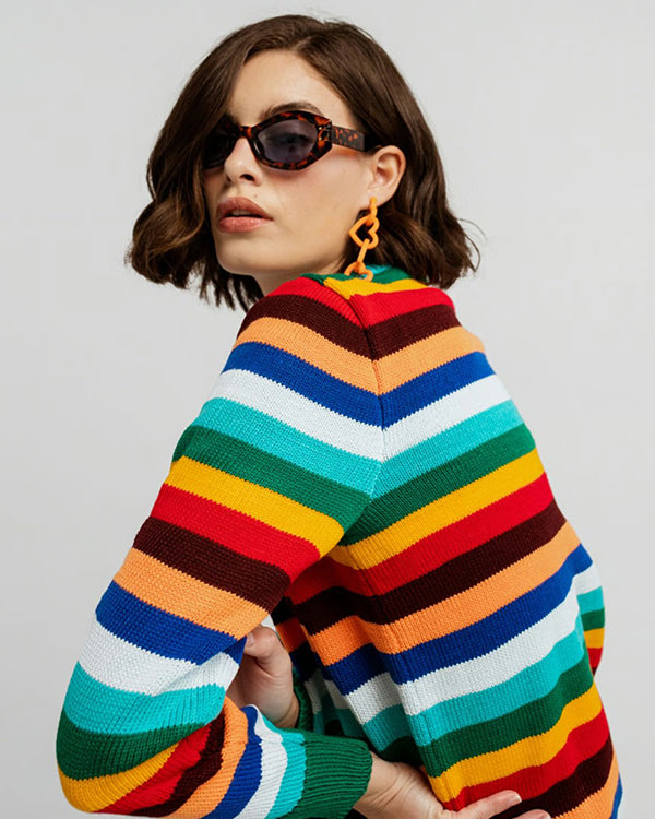 The Joe Schmo Show 2025 Rainbow Striped Sweater