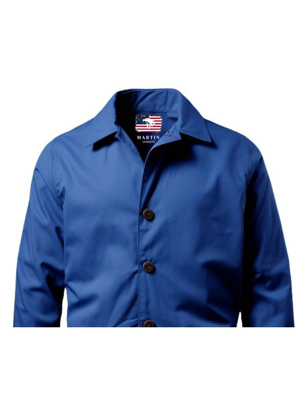 Blue Cotton Coat