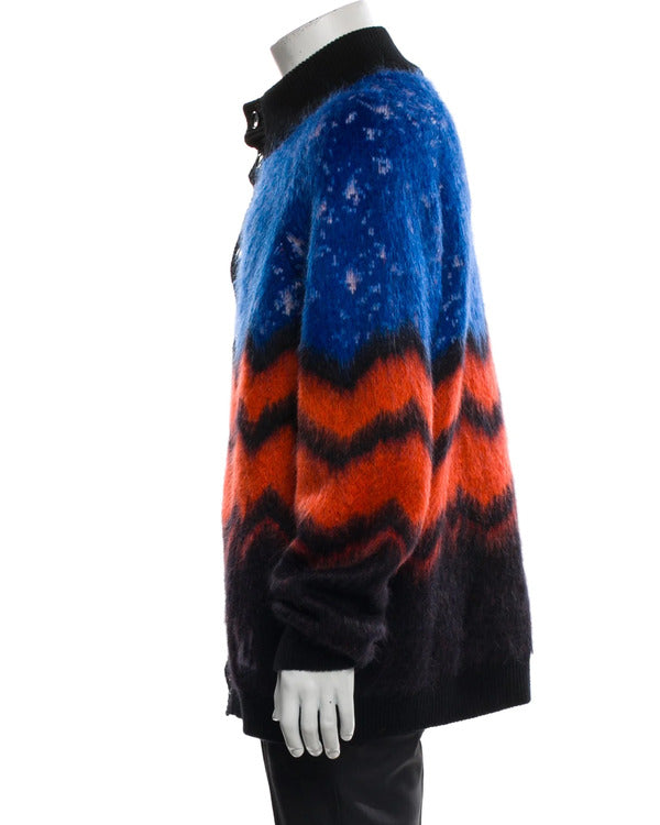 The View 2025 Omar Sy Blue Printed Cardigan