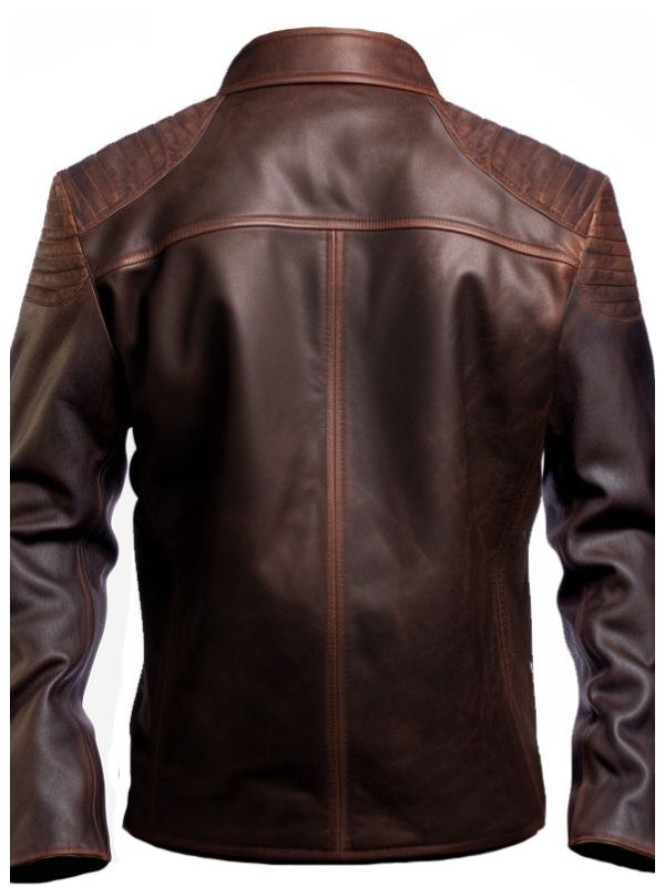 Daniel Brown Distressed Leather Jacket
