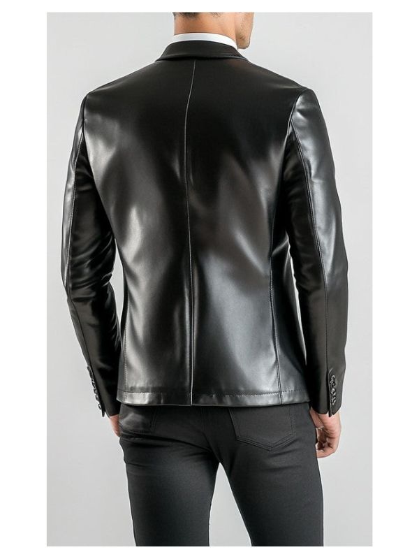 Henry Black Premium Leather Blazer