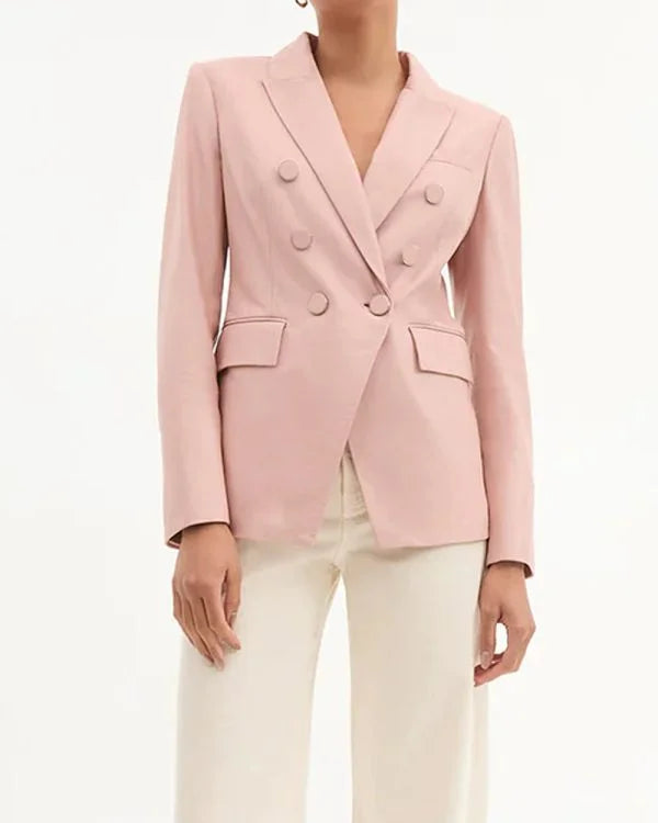 The Today Show 2025 Jenna Bush Hager Pink Leather Blazer