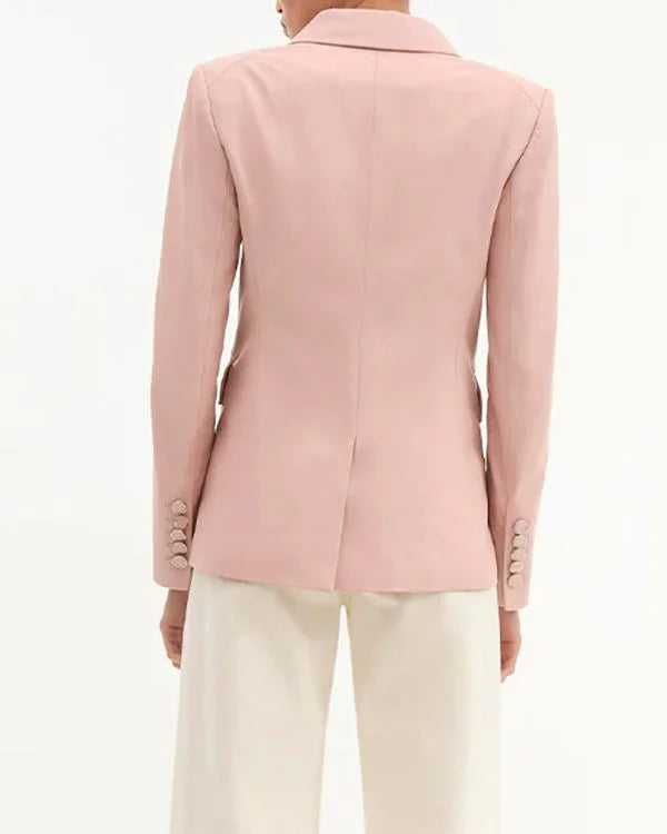 The Today Show 2025 Jenna Bush Hager Pink Leather Blazer