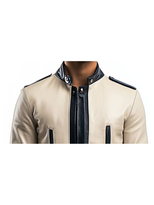 Jesse white Leather Jacket - Men Leather Jacket white