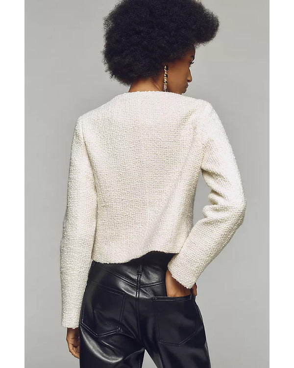 The Today Show 2025 Emilie Ikeda Black Bow Tweed Jacket