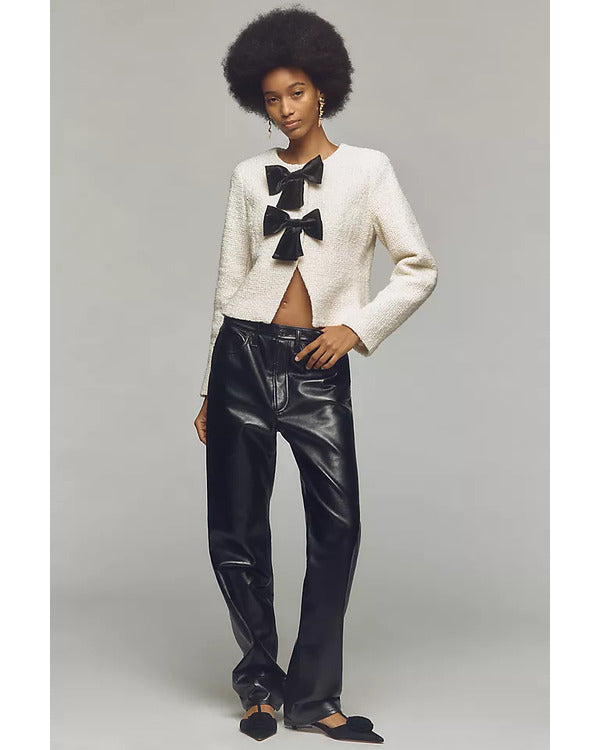 The Today Show 2025 Emilie Ikeda Black Bow Tweed Jacket