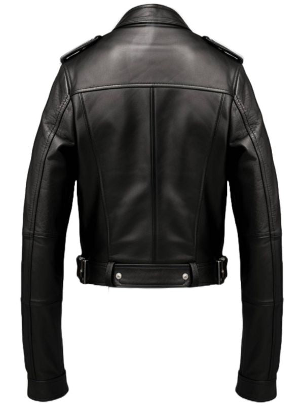 Men Black Leather Jacket - Biker Black Jacket