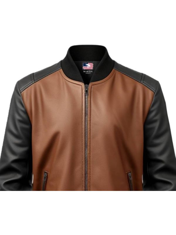 Men Black Leather Jacket - Leather Brown Jacket