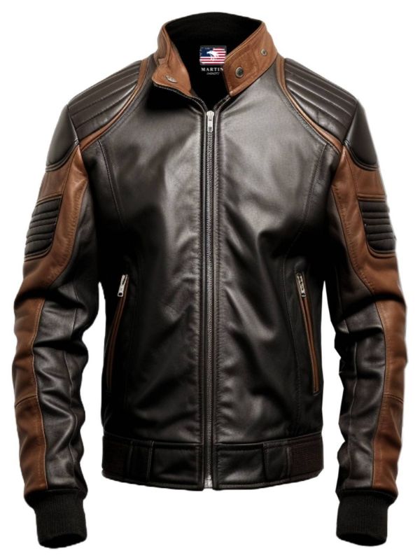Men Black Leather Jacket - Leather Brown Jacket