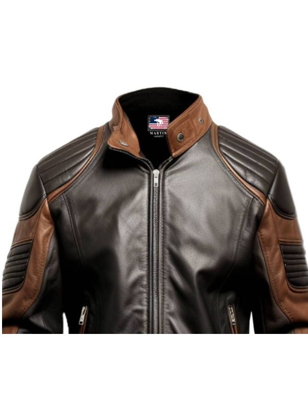 Men Black Leather Jacket - Leather Brown Jacket