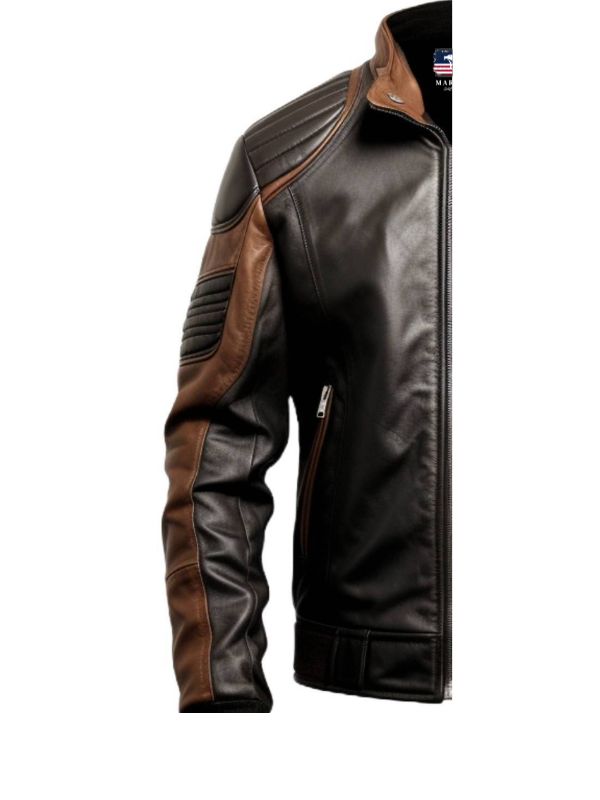 Men Black Leather Jacket - Leather Brown Jacket