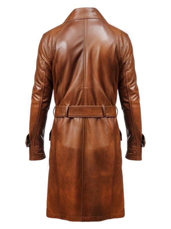 Men Brown Leather Coat- Leather Coat Brown for Men