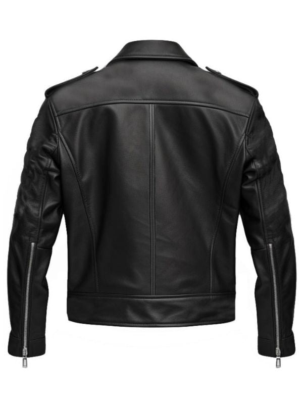Men Nifty Black Leather Jacket