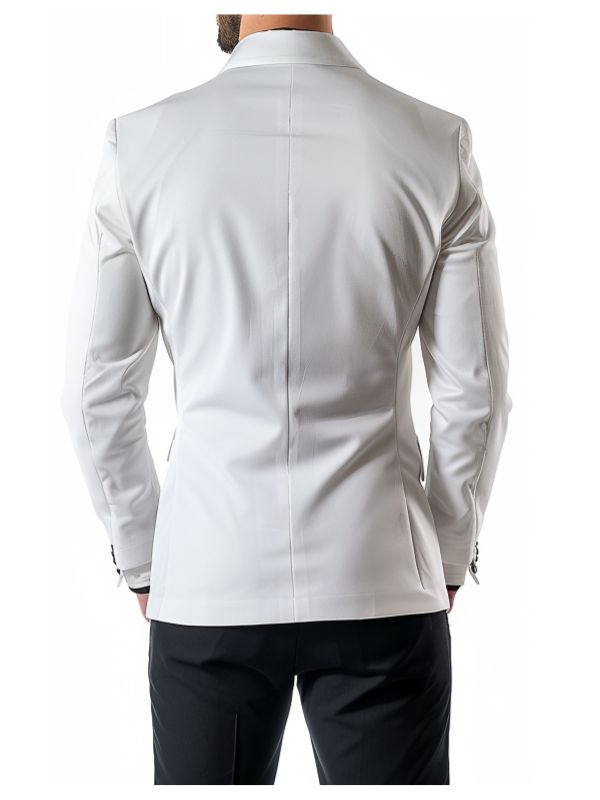 Men Stylish White Cotton Suit