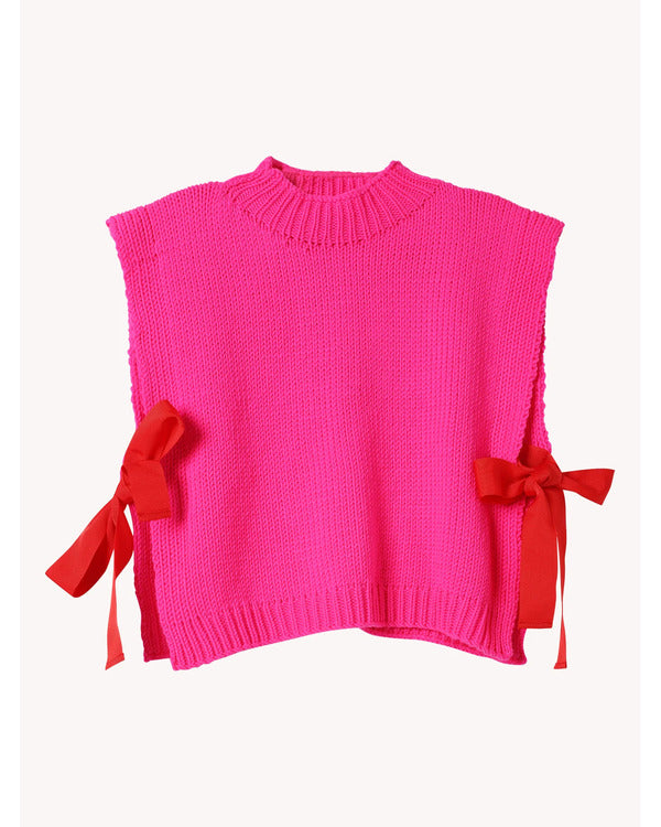The Today Show 2025 Susan Sarich Pink Side Tie Sweater Vest