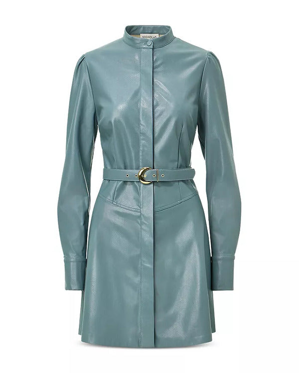The Today Show 2025 Savannah Sellers Blue Leather Dress