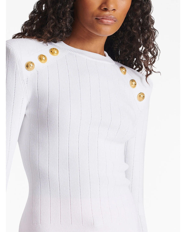 The View 2025 Alyssa Farah Griffin White RibKnit Sweater