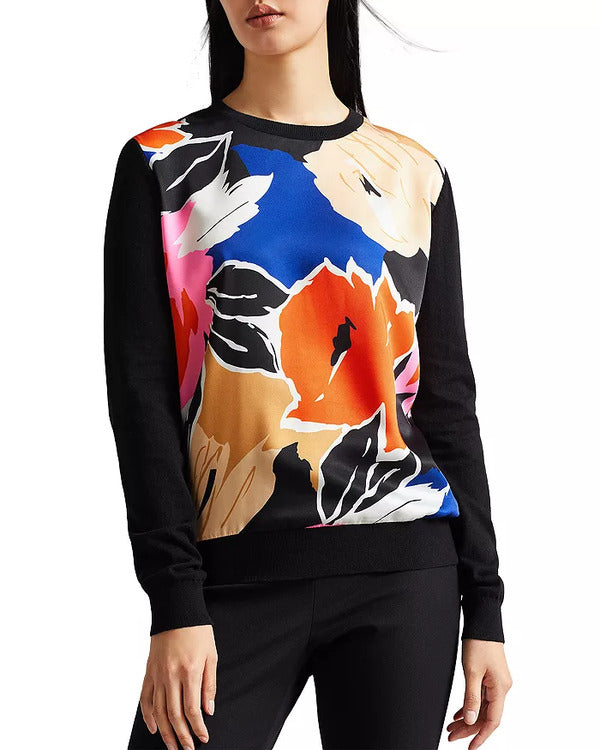 The Today Show 2025 Sheinelle Jones Black Floral Sweater