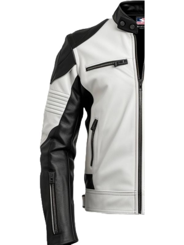White Leather Jacket - Faux Leather Jacket