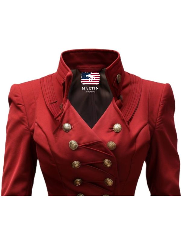 Women Red Stylish Cotton Fancy Outerwear