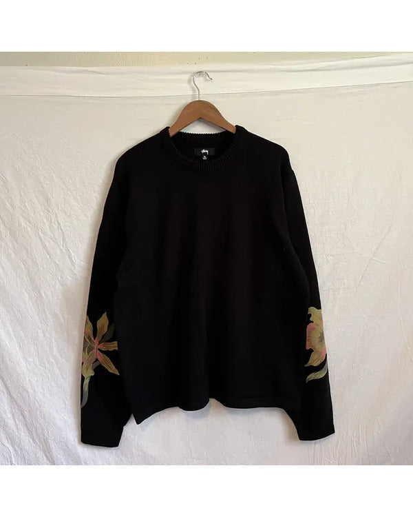 The Today Show 2025 Julian Orchid Print Black Sweater