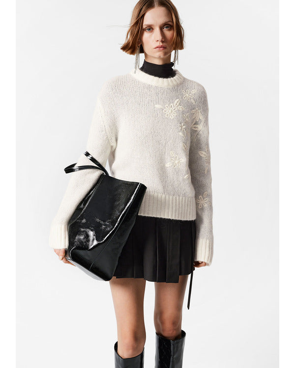 The Today Show 2025 Allison Matey White Floral Sweater