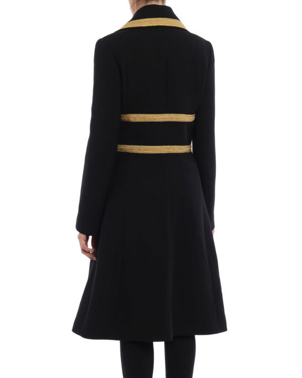 The Today Show 2025 Savannah Guthrie Gold Trim Black Coat