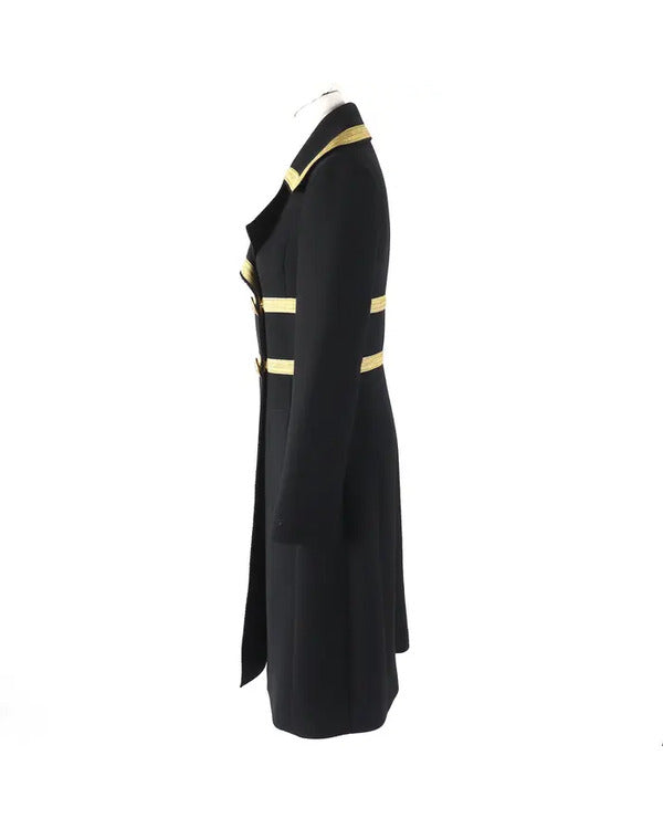 The Today Show 2025 Savannah Guthrie Gold Trim Black Coat