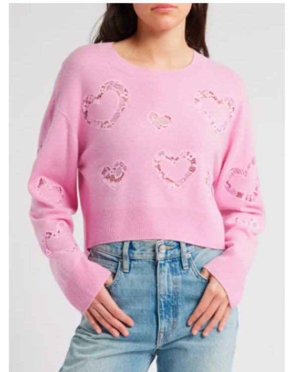 The Today Show 2025 Savannah Guthrie Pink Hearts Sweater
