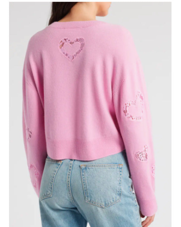 The Today Show 2025 Savannah Guthrie Pink Hearts Sweater